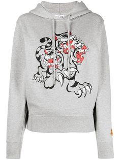 Kenzo embroidered three-headed tiger hoodie