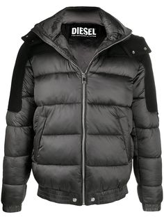 Diesel пуховик с контрастными вставками