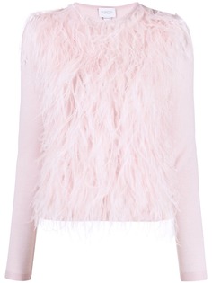 Giambattista Valli джемпер с перьями