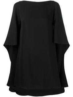 Valentino платье мини с кейпом