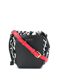 Marni сумка на плечо Gusset с леопардовым принтом