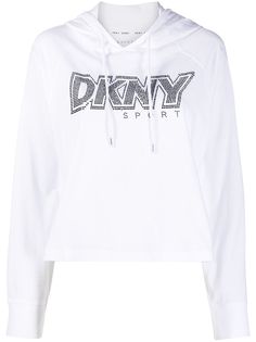 DKNY худи с логотипом и кристаллами