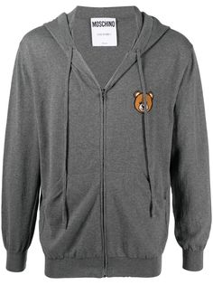 Moschino худи на молнии с принтом Teddy
