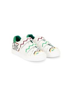 Kenzo Kids zig zag touch-strap sneakers