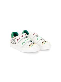 Kenzo Kids zig zag touch-strap sneakers