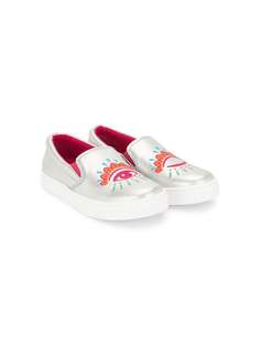 Kenzo Kids logo slip-on sneakers