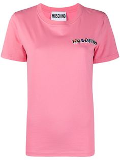 Moschino футболка с вышитым логотипом