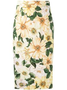 Dolce & Gabbana юбка миди с цветочным принтом