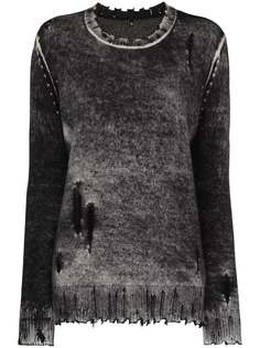 R13 кашемировый свитер с выцветшим эффектом