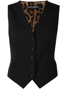 Dolce & Gabbana жилет с леопардовым принтом