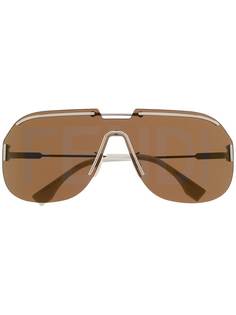 Fendi Eyewear солнцезащитные очки-авиаторы с логотипом