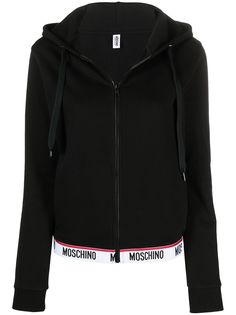 Moschino худи на молнии с логотипом