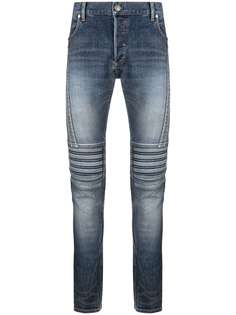 Balmain узкие джинсы со вставками в рубчик