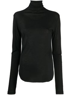 Ann Demeulemeester топ с длинными рукавами и высоким воротником