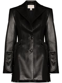 Materiel однобортный блейзер из искусственной кожи