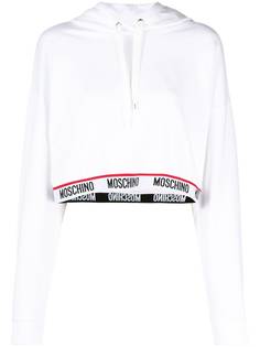 Moschino укороченное худи с логотипом