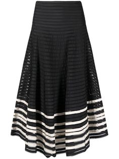 RED Valentino полосатая юбка миди