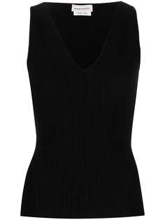 Alexander McQueen трикотажный топ в рубчик