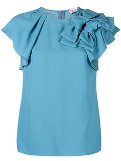 RED Valentino футболка с бантами и оборками на рукавах