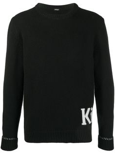 Kiton кашемировый джемпер с логотипом