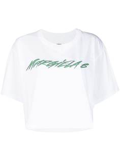 MM6 Maison Margiela укороченная футболка с логотипом