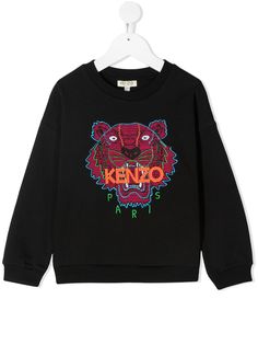 Kenzo Kids толстовка с принтом Tiger