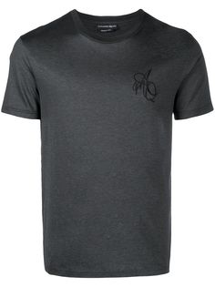 Alexander McQueen футболка с круглым вырезом и вышитым логотипом