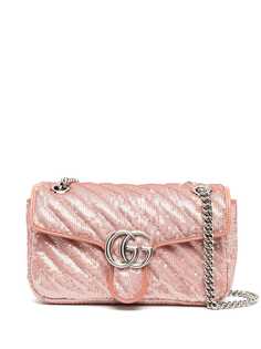 Gucci сумка на плечо GG Marmont с пайетками