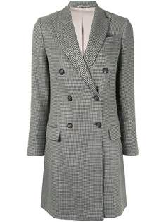 Brunello Cucinelli двубортное пальто в ломаную клетку