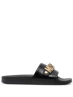 Moschino шлепанцы с логотипом