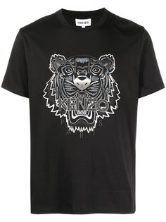 Kenzo футболка с принтом Tiger