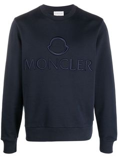 Moncler толстовка с тисненым логотипом