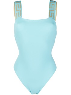 Versace купальник на бретелях с узором Greca