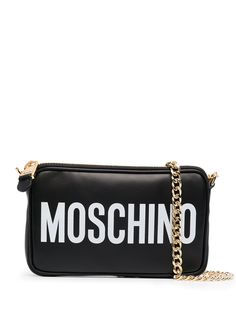 Moschino сумка на плечо на молнии с логотипом
