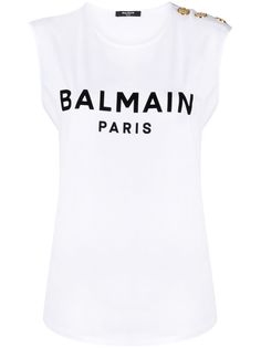 Balmain топ с логотипом