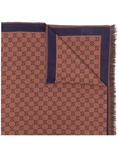 Gucci жаккардовый шарф с узором GG
