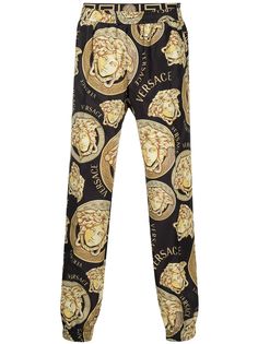 Versace спортивные брюки с графичным принтом