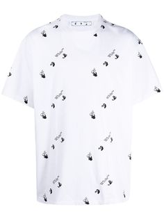 Off-White футболка с принтом Swimming Man