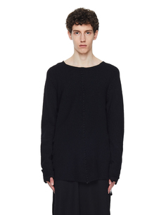 Черный пуловер из шерсти Isaac Sellam