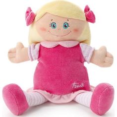 Мягкая кукла Trudi в малиновом платье 24 см