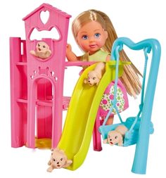 Игровой набор Simba Кукла Еви Игровая площадка для питомцев 12 см