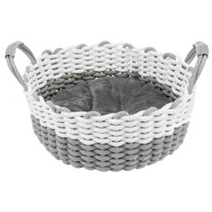 Лежак для кошек TRIXIE Nabou 45х45 см серый/белый