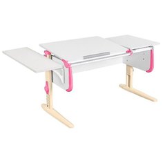 Стол ДЭМИ White-double СУТ-25-01К 145x55 см белый/розовый/бежевый