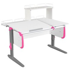 Стол ДЭМИ White-Double СУТ 25-01Д 120x82 см белый/розовый/серый