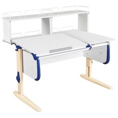 Стол ДЭМИ White-Double СУТ 25-01Д2 120x82 см белый/синий/бежевый