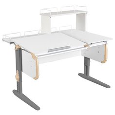 Стол ДЭМИ White-Double СУТ 25-01Д 120x82 см белый/бежевый/серый