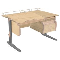Стол ДЭМИ White-Double СУТ-25-04 120x82 см клен/бежевый/серый