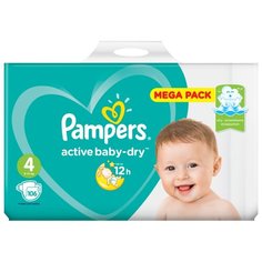 Pampers подгузники Active Baby-Dry 4 (9-14 кг) 106 шт.