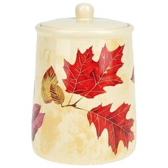 ENS Банка для сыпучих продуктов "Кленовый сироп" 950 мл бежевый/красный