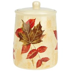 ENS Банка для сыпучих продуктов "Кленовый сироп" 700 мл бежевый/красный